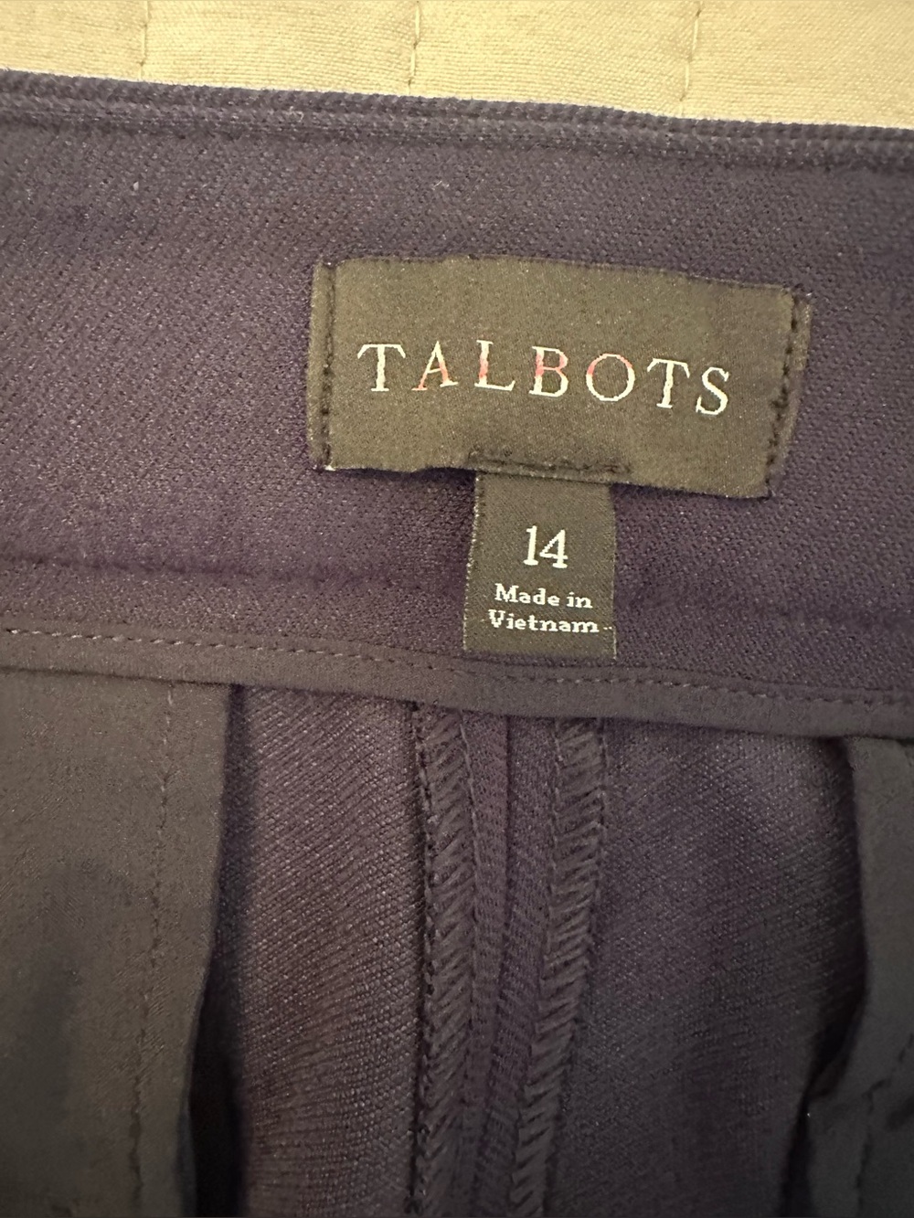 NWOT Talbots Knit Sailor Wide Leg Crop Pants Navy Gold Buttons Size 14 - Picture 4 of 13
